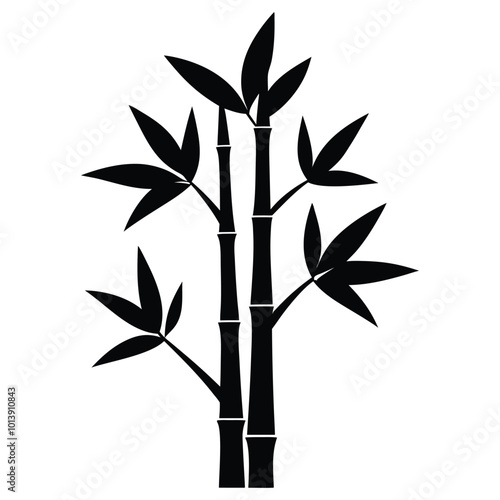 bamboo plant silhouette