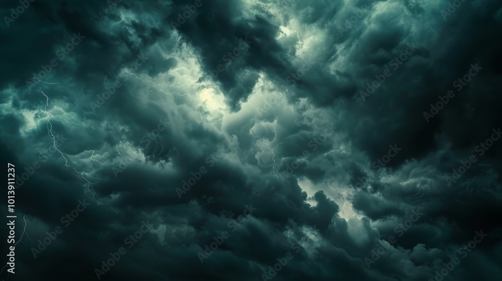 Storm sky clouds landscape illustration generated by ai Storm sky clouds landscape illustration generated by ai