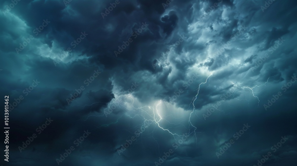 Obraz premium Storm sky clouds landscape illustration generated by ai