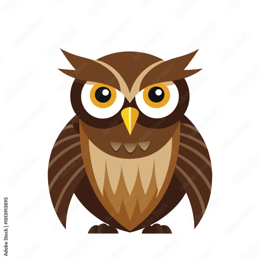 Obraz premium How to make a owl bird Vector Image