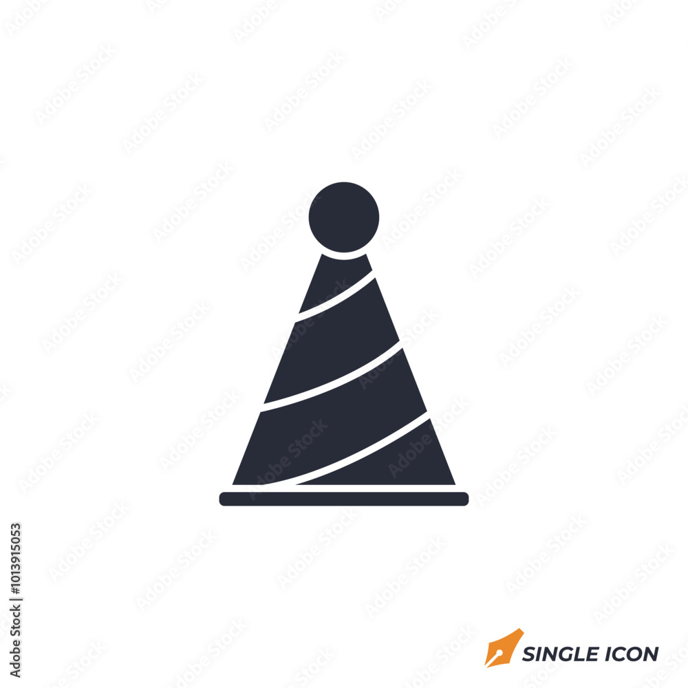 Party Hat icon vector illustration. Party Hat symbol isolated on white background Party Hat icon vector illustration. Party Hat symbol isolated on white background