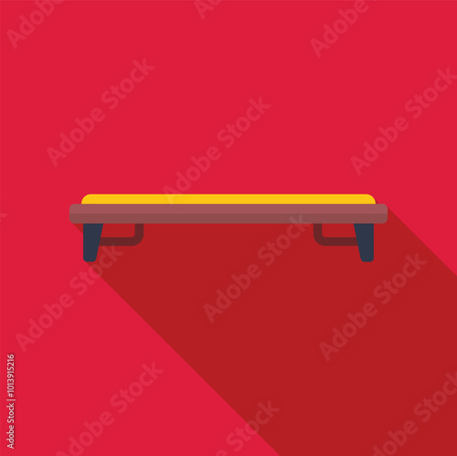 Minimalist illustration of a massage table, perfect for projects related to physiotherapy, rehabilitation, wellness, and healthcare