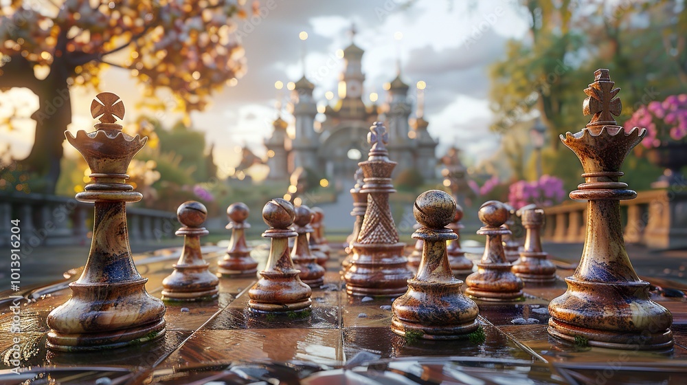 Chessboard in a Fantasy Garden: A Surreal Game Chessboard in a Fantasy Garden: A Surreal Game