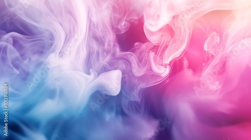 Colorful smoke swirl on a dark background, vibrant hues blending beautifully