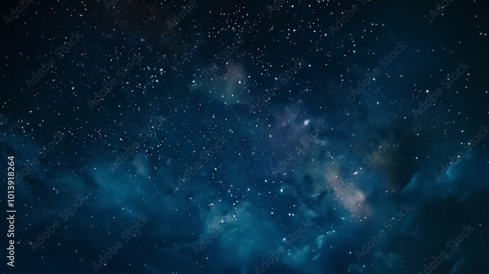 Night sky with stars and clouds. Ilustration generated by ai Night sky with stars and clouds. Ilustration generated by ai