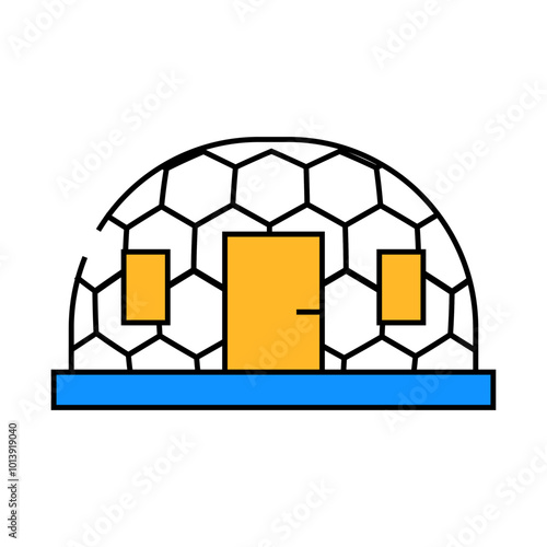igloo ice house line icon vector. igloo ice house sign. isolated symbol illustration