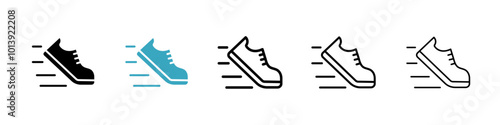 Shoes icon vector illustration set