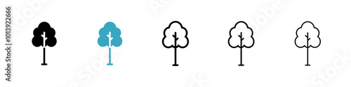 Tree icon vector illustration set