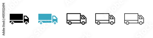 Truck icon vector illustration set