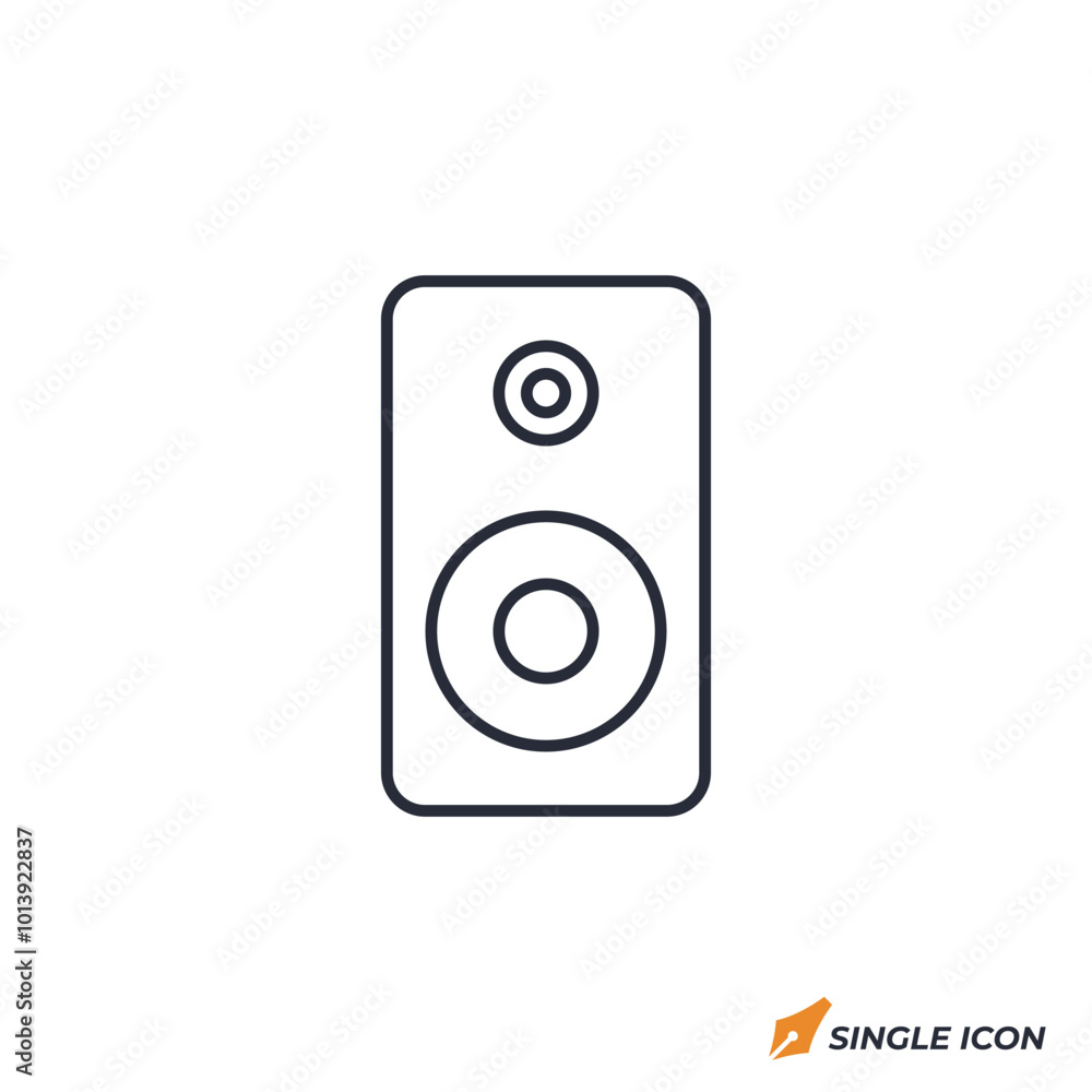 speaker icon vector illustration. speaker symbol isolated on white background speaker icon vector illustration. speaker symbol isolated on white background