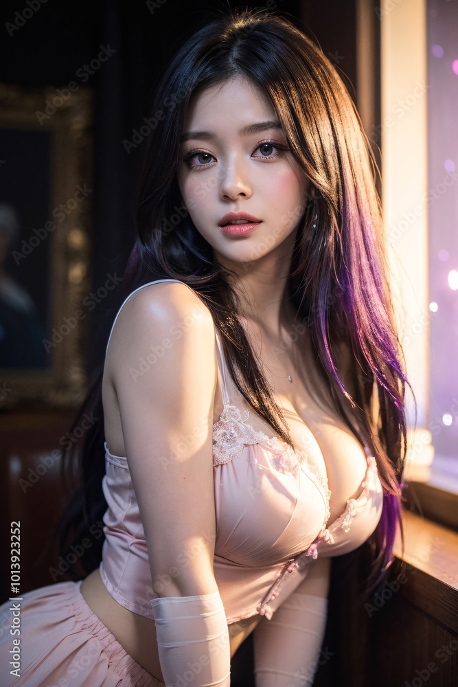 Fototapeta premium woman, fashion, beauty, face, model, dress