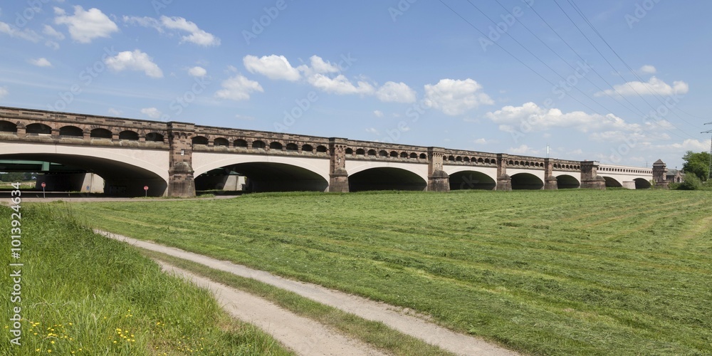 Canal bridge, Mittellandkanal, Midland Canal, Minden, North Rhine-Westphalia, Germany, Europe Canal bridge, Mittellandkanal, Midland Canal, Minden, North Rhine-Westphalia, Germany, Europe