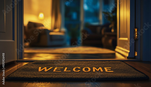 A warm, inviting home entrance featuring a 