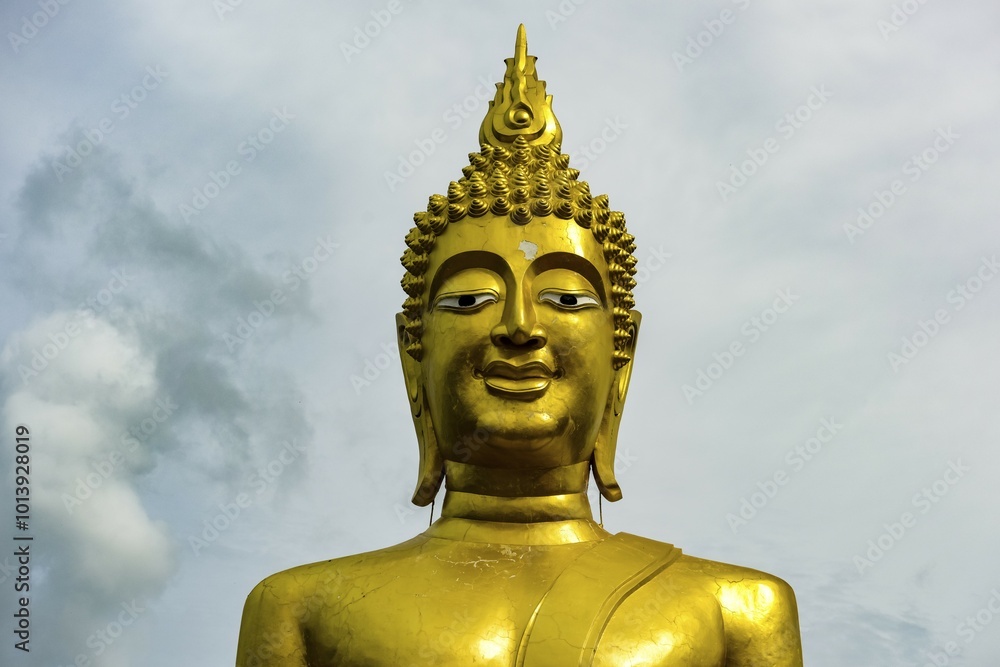 Golden Buddha Statue, detail, Wat Phra Yai Temple, Pattaya, Chon Buri Province, Thailand, Asia Golden Buddha Statue, detail, Wat Phra Yai Temple, Pattaya, Chon Buri Province, Thailand, Asia