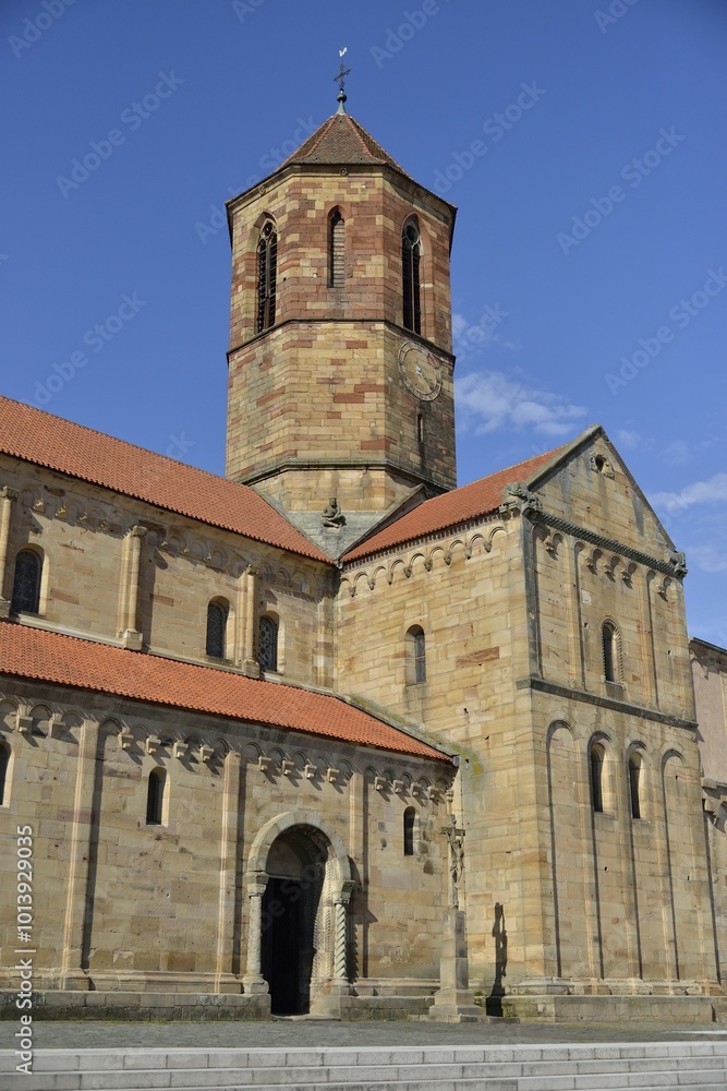 Fototapeta premium Romanesque parish church of St. Peter and Paul, Rosheim, Bas-Rhin, Alsace, France, Europe