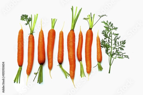 Carrots against a white background photo