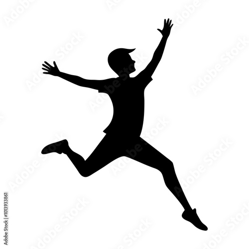 silhouette of a person jumping