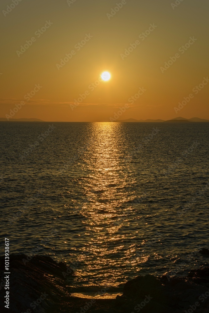 Obraz premium Sunset near Primosten, Dalmatia, Croatia, Europe