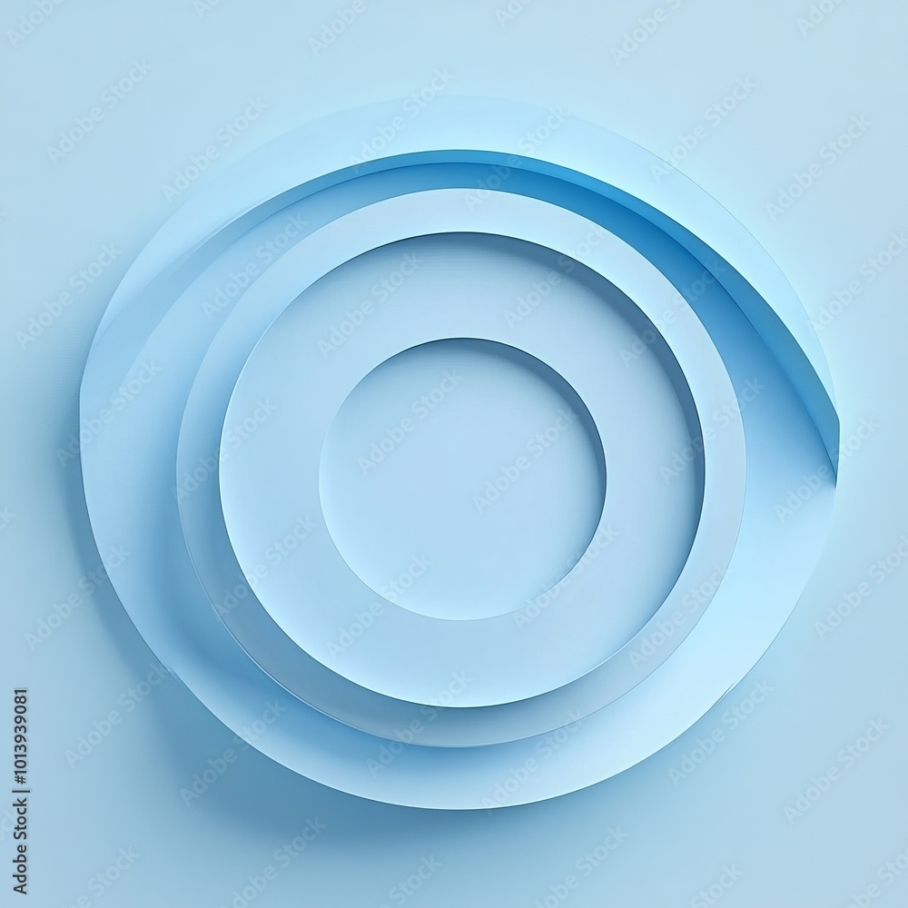 Abstract 3d paper cut circles on blue background. Vector illustration. Abstract 3d paper cut circles on blue background. Vector illustration.