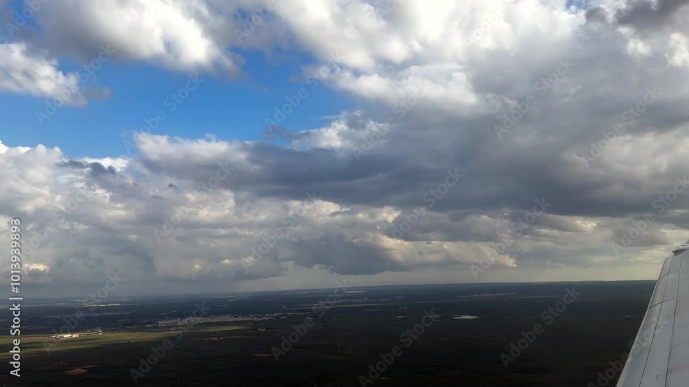 Airplane flight. View from the airplane window. Airplane flight. View from the airplane window.