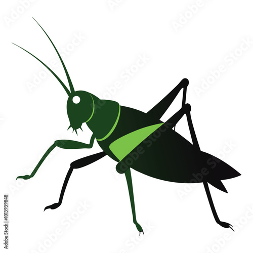bush cricket silhouette