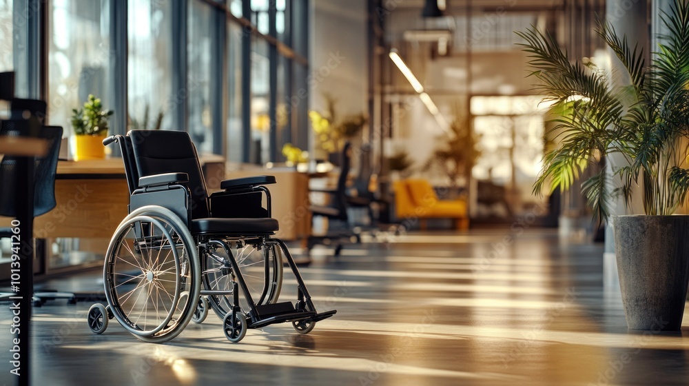 Obraz premium Wheelchair in Modern Office