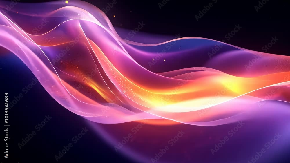 Abstract multicolored wave pattern with glowing Abstract multicolored wave pattern with glowing