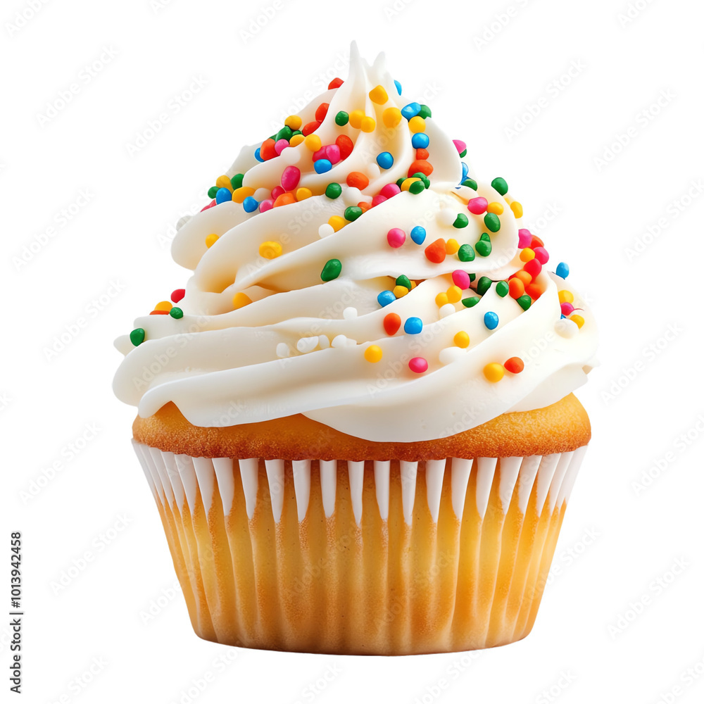 custom made wallpaper toronto digitalCupcake with frosting, white isolate background
