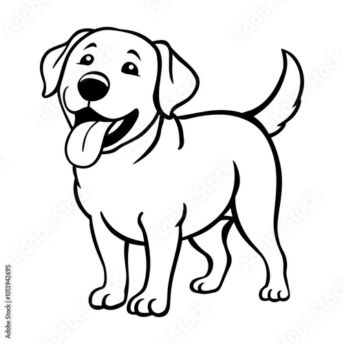 Labrador Dog with Tongue Out