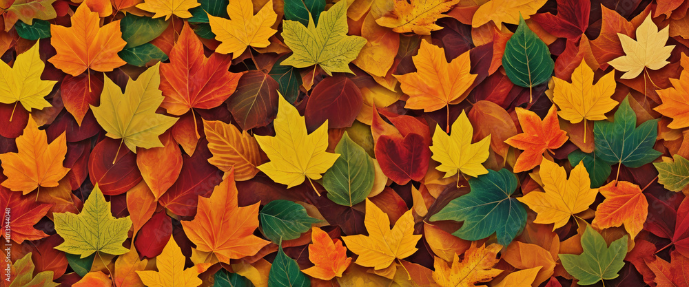 Create an image of a vibrant collection of autumn leaves in shades of red, orange, and yellow, scattered naturally with no background Create an image of a vibrant collection of autumn leaves in shades of red, orange, and yellow, scattered naturally with no background