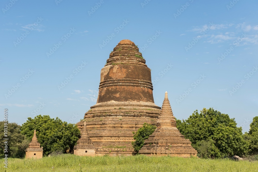 Pagoda damaged in 2016 earthquake in Bagan, Myanmar, Asia Pagoda damaged in 2016 earthquake in Bagan, Myanmar, Asia
