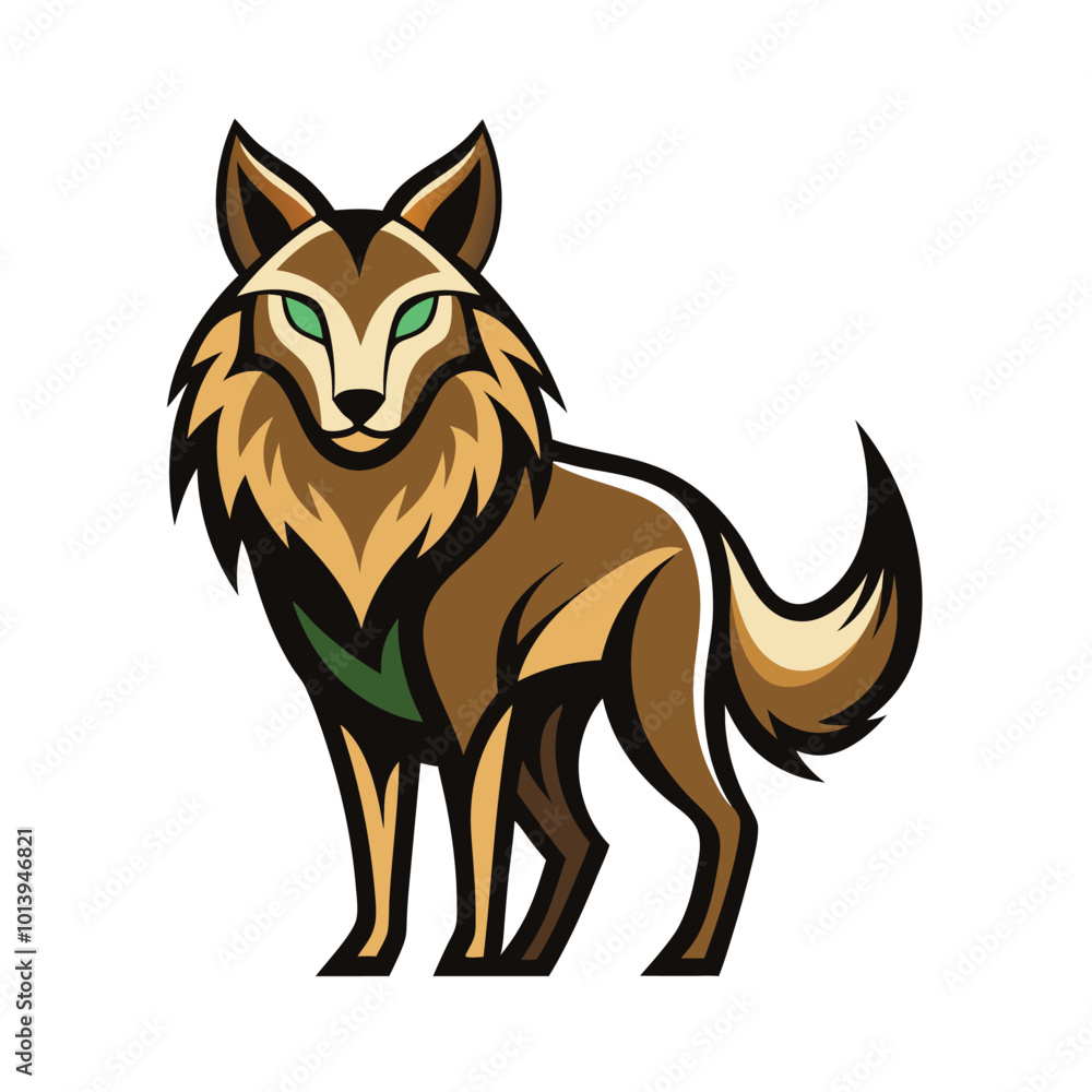 Fototapeta premium illustration of a wolf