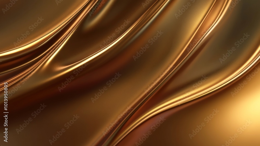 Obraz premium Abstract Golden Waves