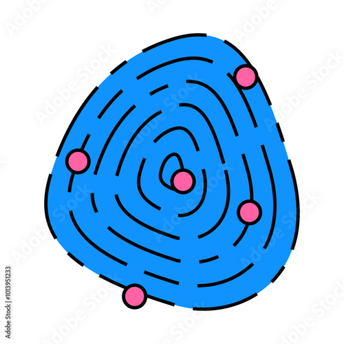 fingerprinting client kyc line icon vector. fingerprinting client kyc sign. isolated symbol illustration