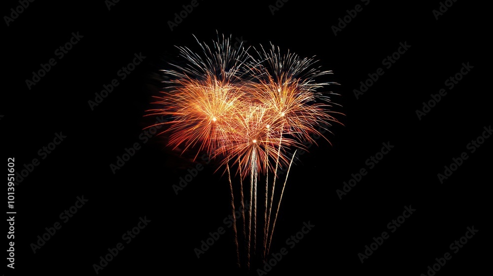 Fireworks Display in the Night Sky