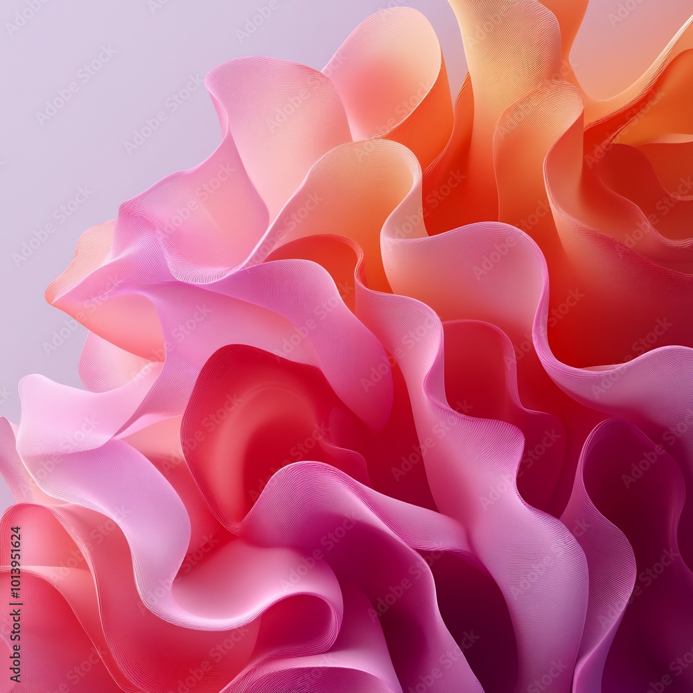 Obraz premium Soft abstract gradients pink and orange tones blending smoothly for a dreamy warm aesthetic