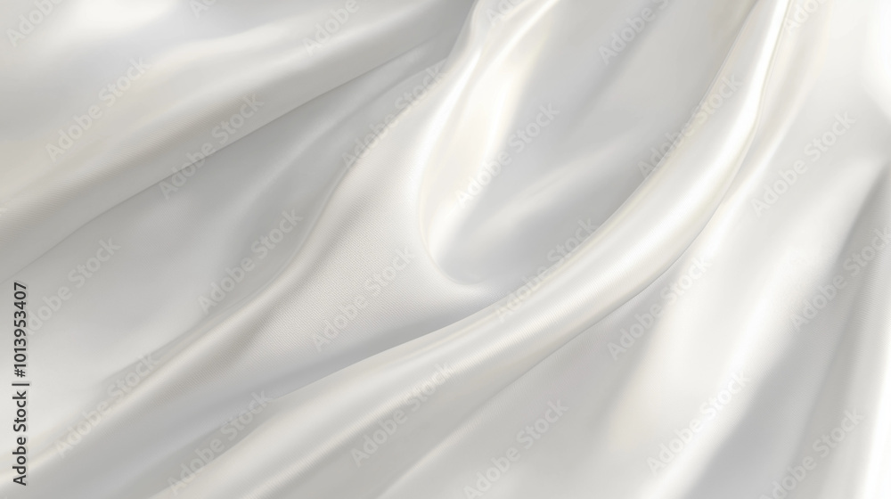 Minimalist White Fabric Texture with Elegant Soft Folds Minimalist White Fabric Texture with Elegant Soft Folds