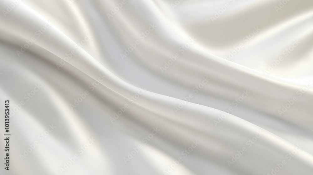 Minimalist White Fabric Texture with Elegant Soft Folds Minimalist White Fabric Texture with Elegant Soft Folds