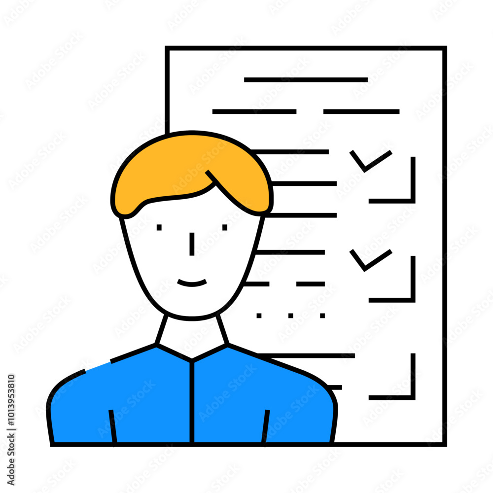 customer questionnaire kyc line icon vector. customer questionnaire kyc sign. isolated symbol illustration customer questionnaire kyc line icon vector. customer questionnaire kyc sign. isolated symbol illustration