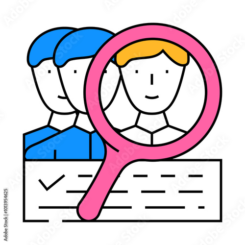 customer study kyc line icon vector. customer study kyc sign. isolated symbol illustration