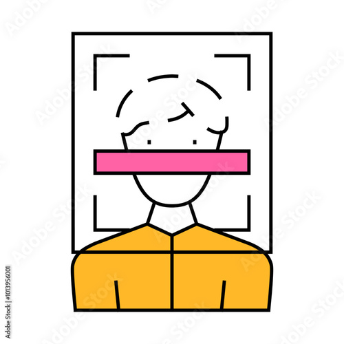 client scanning kyc line icon vector. client scanning kyc sign. isolated symbol illustration