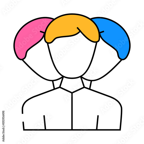 client portrait creation kyc line icon vector. client portrait creation kyc sign. isolated symbol illustration