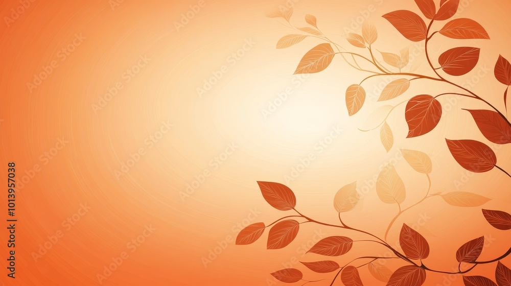 A serene design featuring orange hues and delicate leaves, ideal for backgrounds or nature-themed projects. A serene design featuring orange hues and delicate leaves, ideal for backgrounds or nature-themed projects.