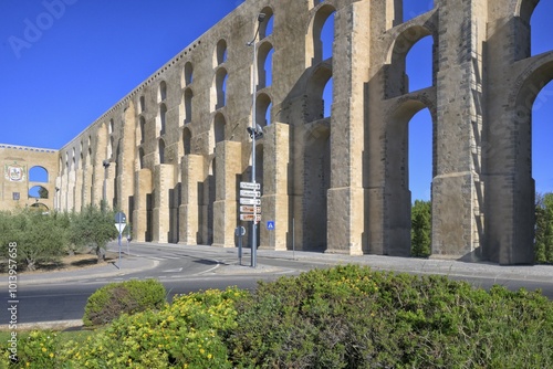 16th century Amoreira aqueduct, Elvas, Alentejo, Portugal, Europe photo