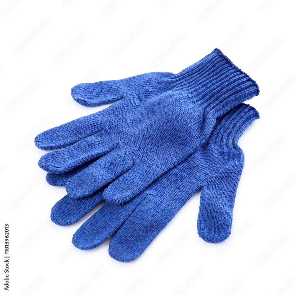 Protective gloves isolated on white. Safety equipment Protective gloves isolated on white. Safety equipment