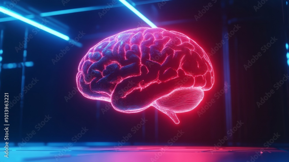 x-ray of human brain with neon lights x-ray of human brain with neon lights