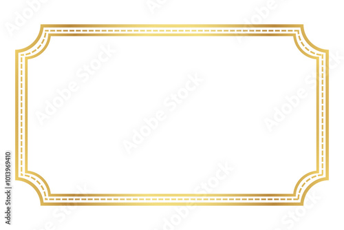 gold frame isolated on transparent background
