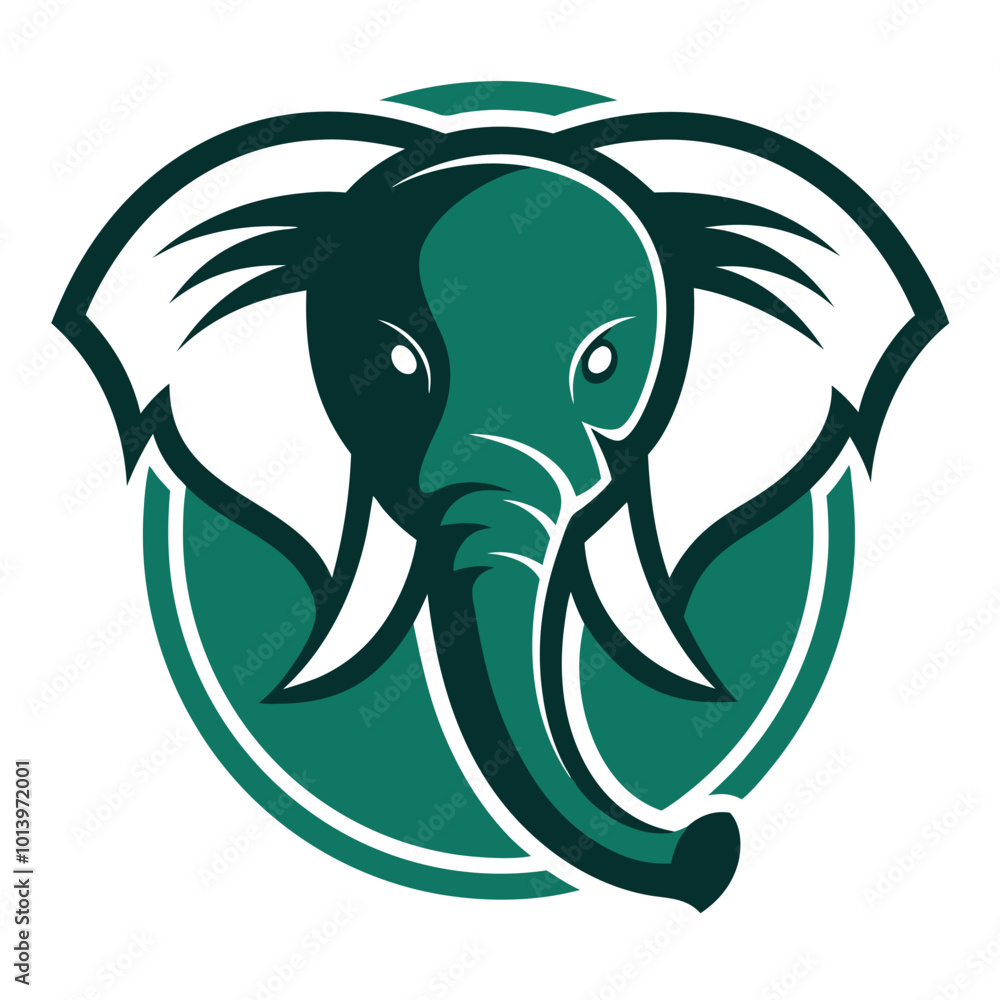 Obraz premium modern Elephant head mascot logo icon vector illustration on white