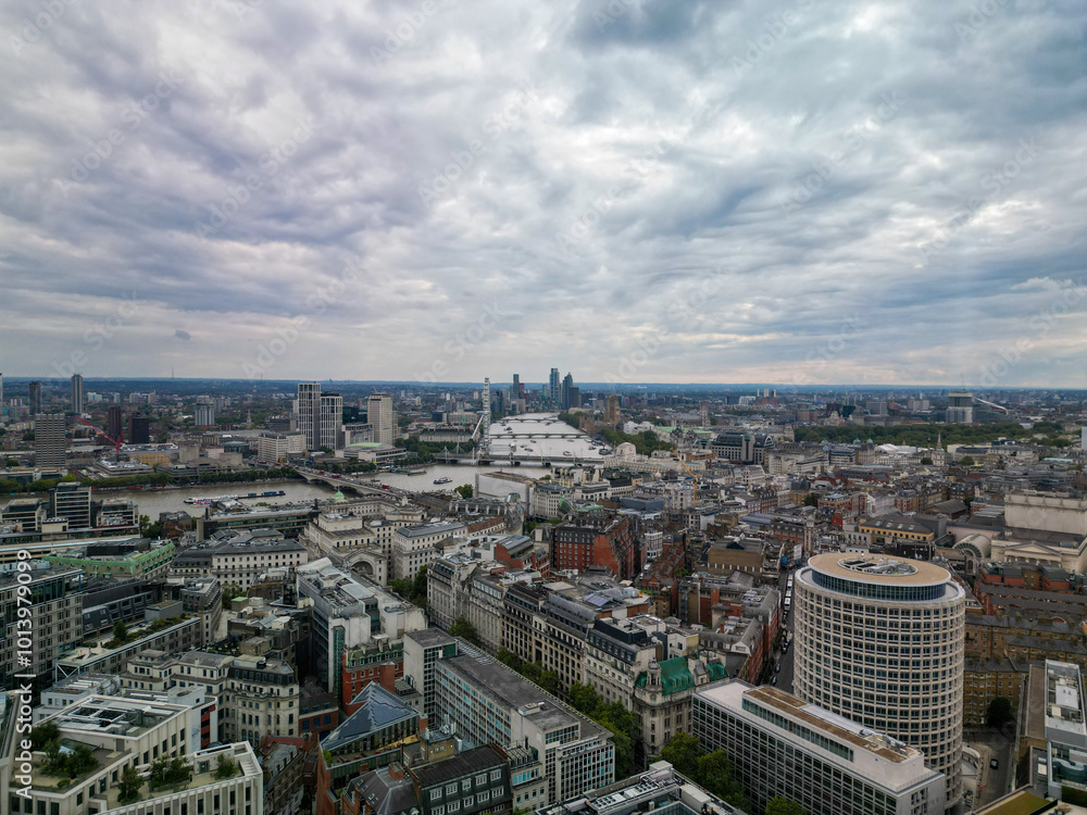 The Strand underpass Holborn London aerial view Drone shot The Strand underpass Holborn London aerial view Drone shot