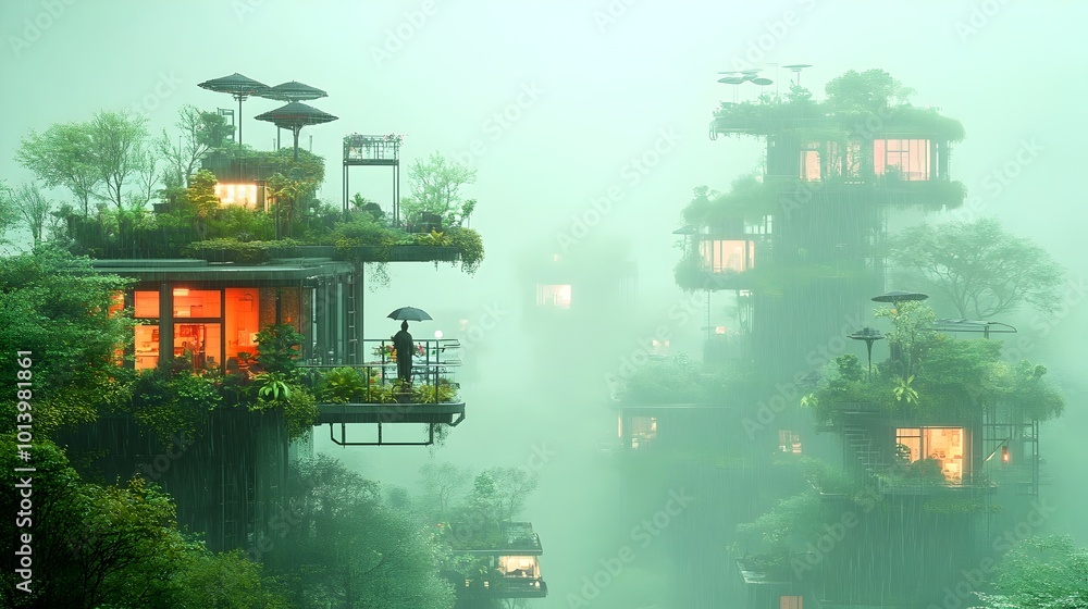 Futuristic eco city with sleek skyscrapers rooftop gardens solar panels wind turbines pedestrian friendly streets electric vehicles and lush urban greenery Futuristic eco city with sleek skyscrapers rooftop gardens solar panels wind turbines pedestrian friendly streets electric vehicles and lush urban greenery